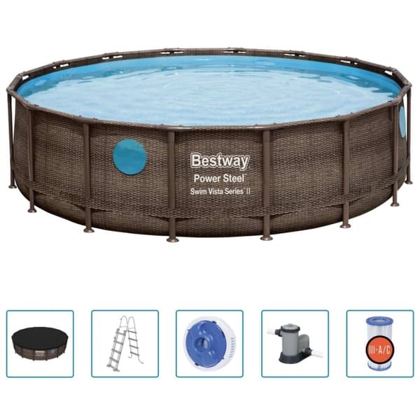 Bestway Power Steel swimmingpoolsæt 488x122 cm