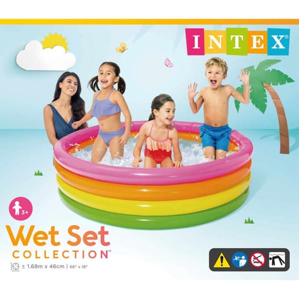 INTEX Sunset Oppblåsbart basseng 4 ringer 168x46 cm