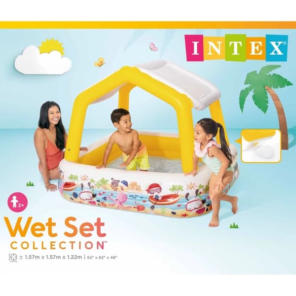INTEX Inflatable Sunshade uima-allas aurinkosuojalla 157x157x122 cm