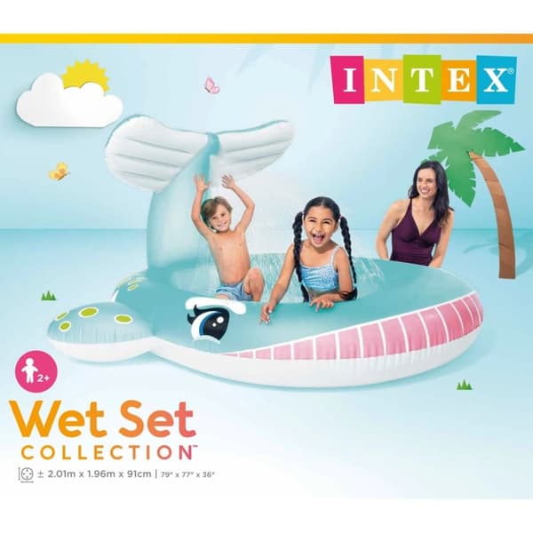 INTEX Basseng med hvaldusj 201x196x91 cm
