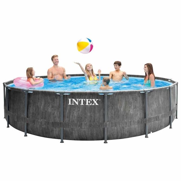 INTEX Greywood Prism Frame Premium poolsæt 457x122 cm