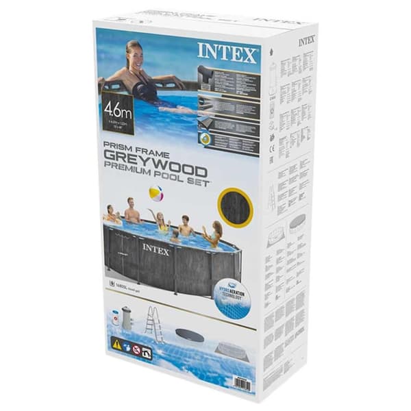 INTEX Greywood Prism Frame Premium poolsæt 457x122 cm