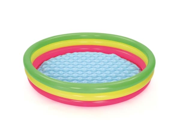 Bestway Round Barnebasseng - Grønn, Gul, Rosa - 152x30 cm 211 L