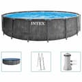 Miniatyrbild 1 av 9: INTEX Greywood Prism Frame Premium-poolset 457x122 cm