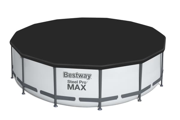 Bestway 5612X, 15232 l, Pool med ram, Vuxen och barn, Stege, Grå, Vit, 54 kg, Diameter 427 cm, Höjd 122 cm