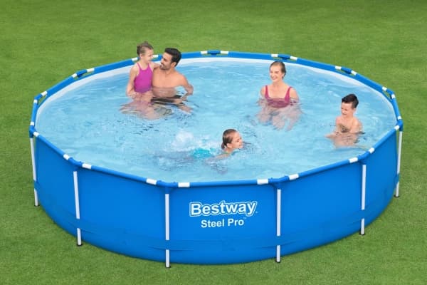 Bestway 5612E, 8680 l, Pool med ram, Vuxen och barn, Blå, 25,1 kg