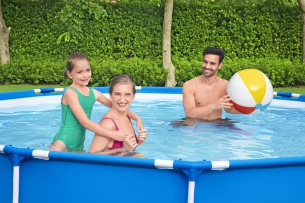 Bestway 5612E, 8680 l, Pool med ram, Vuxen och barn, Blå, 25,1 kg