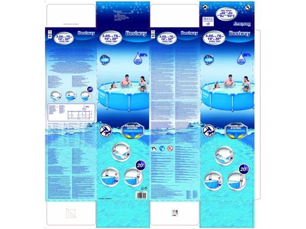 Bestway Steel Pro rammebasseng 305 cm (56677)