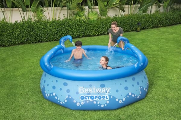 Bestway 57397, Oppblåsbart basseng, 3153 l, Rund, 2 år, Octopus, PVC