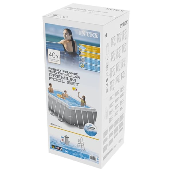 INTEX swimmingpoolsæt Prism Frame 400x200x122 cm rektangulær