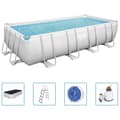 Miniatyrbillede 1 af 9: Bestway Power Steel swimmingpool 549x274x122 cm rektangulær