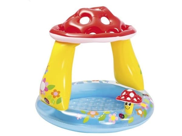 BASSENG INTEX MUSHROOM MED SOLSKYGGE 102X89 CM 45 L  1-3 ÅR