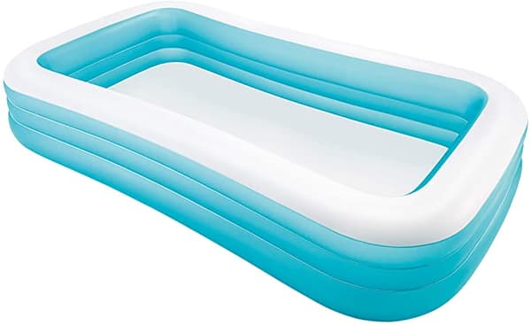 Intex 58484, Uppblåsbar pool, 1050 l, Rektangulär, 6 År, Vinyl, Blå, Vit