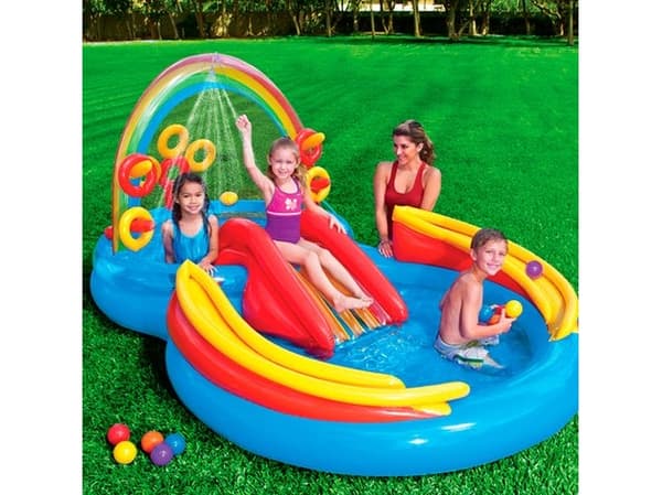 Intex 57453NP, Oppblåsbart basseng, 381 l, Figur 8, 2 år, Vinyl, Flerfarget
