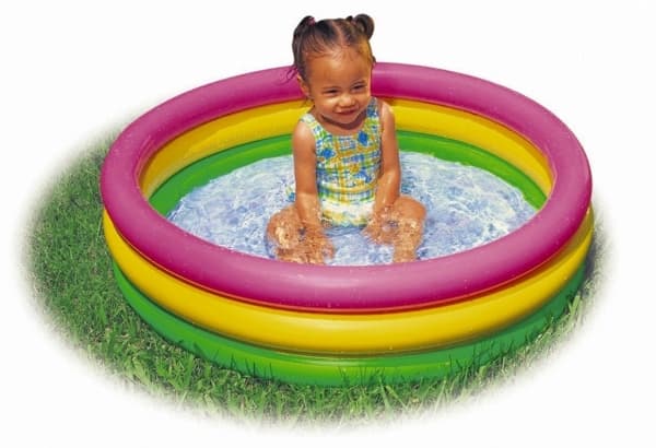 BASSENG INTEX SUNSET GLOW BABY 86X25 CM 56 L  3-RINGER 1-3 ÅR
