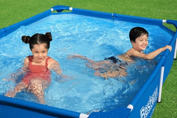 Bestway Steel Pro 56401 / 23, 1200 l, Pool med ram, Barn och vuxen, Blå, 8 kg