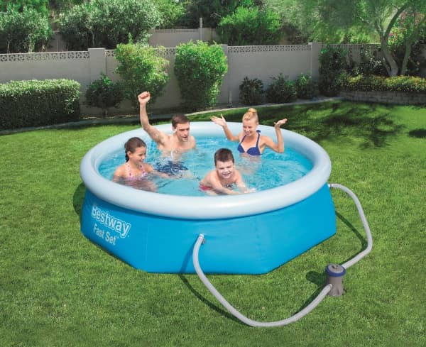 Bestway Fast Set 57268, 2300 l, Uppblåsbar pool, Blå, 8,55 kg