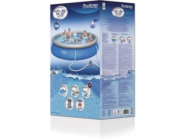 Bestway Fast Set Pool Sæt 457 x 84cm m/filter Pumpe
