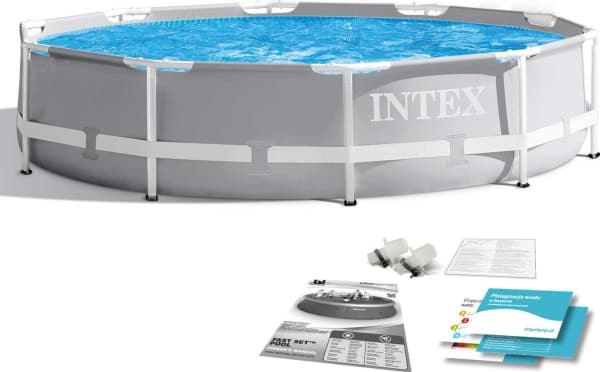 Intex 26700NP, 4485 L, Indrammet pool, Barn & voksen, Grå, 17,1 kg