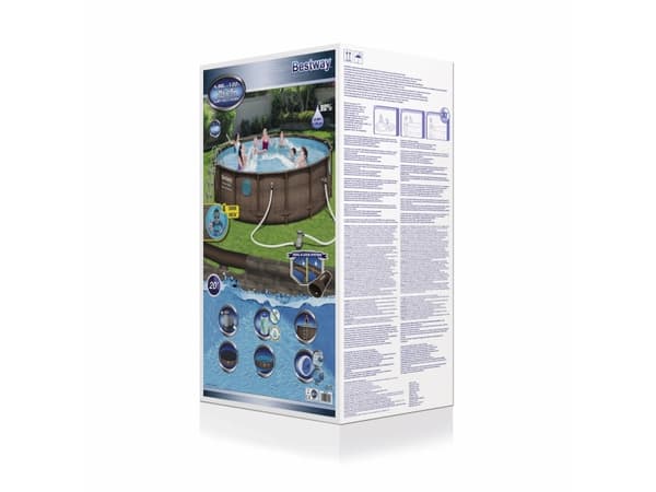 Bestway Power Steel Swim Vista II 488 x 122 cm m/pumpe, stige m.v. 19.480 L