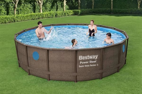 Bestway Power Steel Swim Vista II 488 x 122 cm m/pumpe, stige m.v. 19.480 L