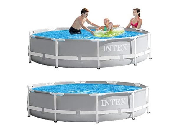 Intex PrismFrame, 4485 l, Innrammet basseng, Voksen og barn, Blå, Grå, 19,5 kg