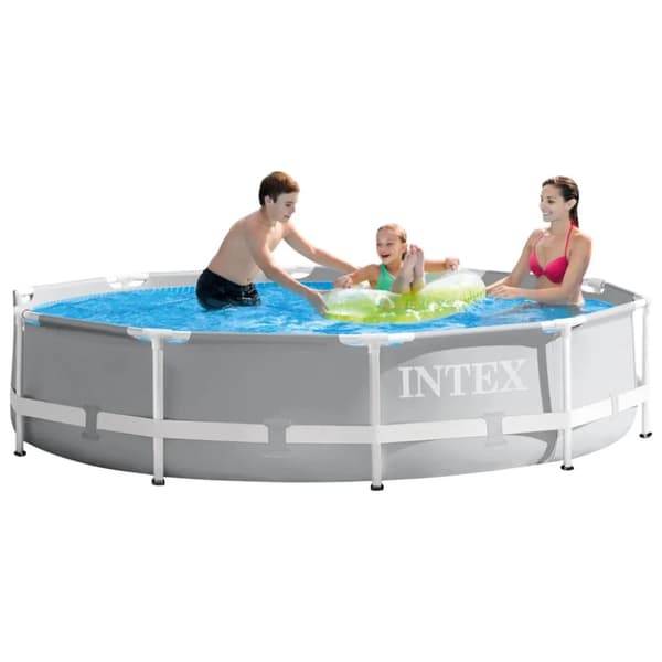 Intex PrismFrame, 4485 l, Innrammet basseng, Voksen og barn, Blå, Grå, 19,5 kg