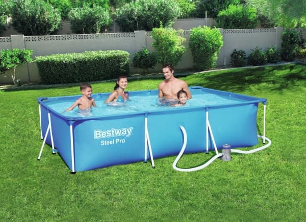 Bestway Steel Pro 56411, 3300 l, Innrammet basseng, Blå, 20,7 kg