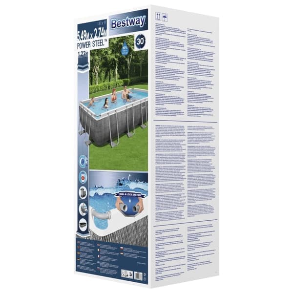 Bestway Power Steel swimmingpool 549x274x122 cm rektangulær