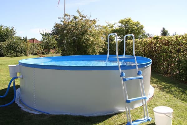 Pool Kreta Ø350 x 90 cm, stege + pump