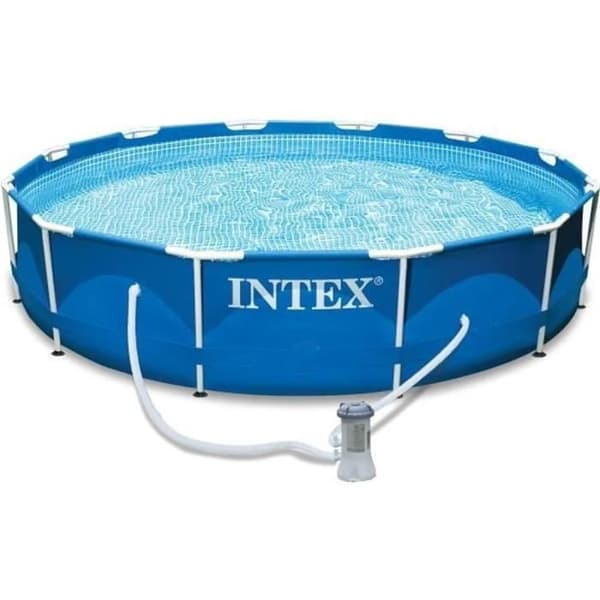 Intex metallram rund rörformig simbassäng (ø) 3,66 x (h) 0,76m