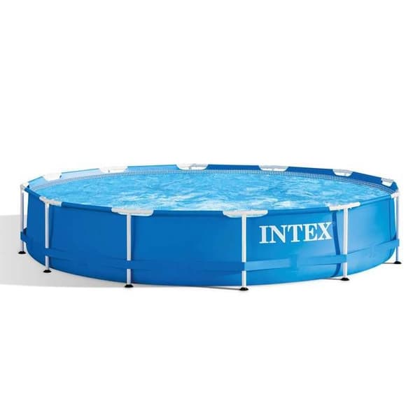 Intex metallram rund rörformig simbassäng (ø) 3,66 x (h) 0,76m
