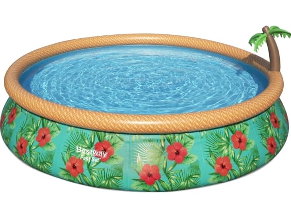 Bestway Expansion Pool Fast Set with palm tree and filter pump 4.57x0.84m (57416)