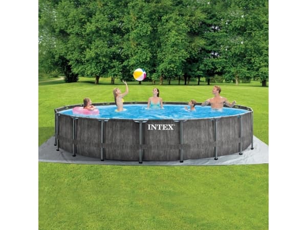 BASSENG- INTEX GREYWOOD PRISM  PREMIUM RAMMEBASENG 5,5 M / 1,22 M