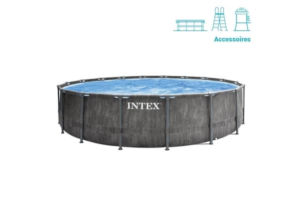 Intex Baltik, Kehikollinen uima-allas, Lapsi ja aikuinen, Tikkaat, Grafiitti, 87,4 kg
