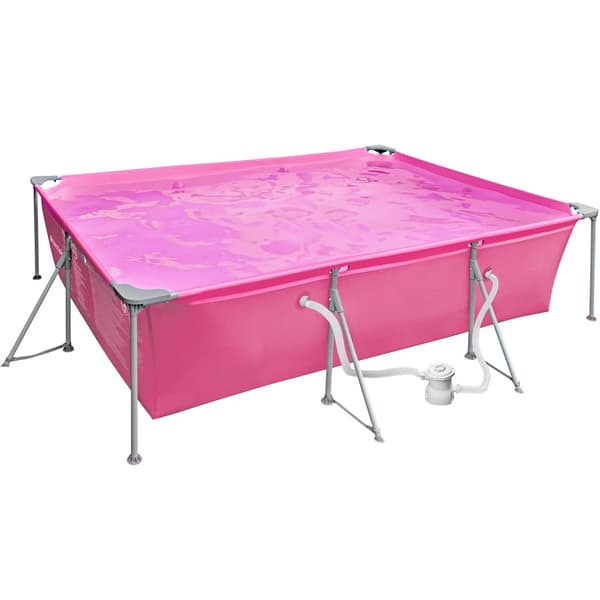 Badebassin firkantet 300 x 207 x 70 cm - pink