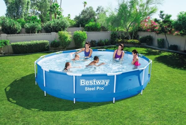 Bestway Steel Pro 56706, 6473 l, Innrammet basseng, Blå, 21 kg