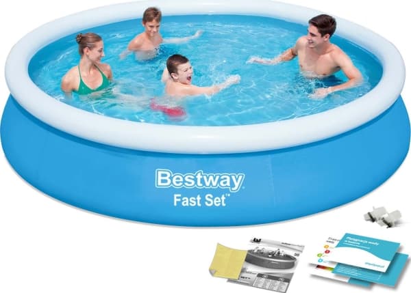 Bestway Fast Set 57273, 5377 l, Uppblåsbar pool, Blå, 12,3 kg