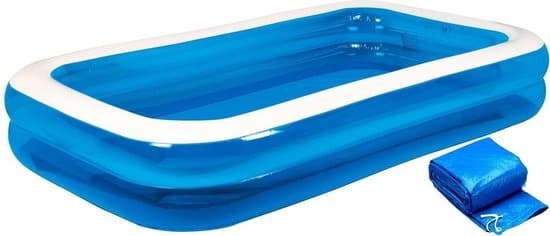 Uppblåsbar pool - rektangulär - 305x183x50 cm - blå