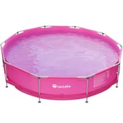 Svømmebasseng stort, med filterpumpe Ø 360 x 76 cm - pink