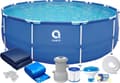 Miniatyrbild 1 av 2: JiLong garden frame pool 366x76cm with pump + cover