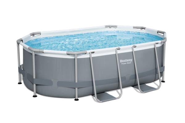 Bestway 5614A, 3668 l, Innrammet basseng, Voksen og barn, Grå, Hvit, 26,7 kg