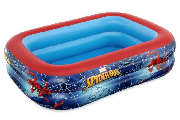 Bestway 98011, Oppblåsbart basseng, 450 l, Rektangulær, 6 år, Spider-Man, Vinyl