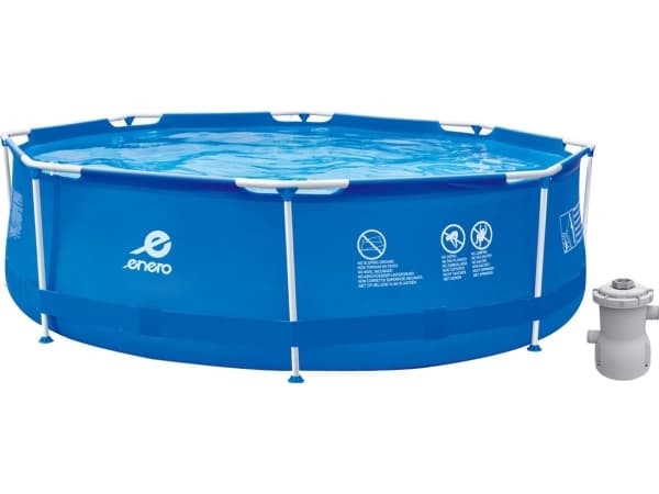 Enero Oval rammebasseng 300X76 cm med filterpumpe