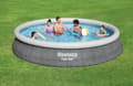 Miniatyrbild 3 av 5: Bestway Fast Set 57313-4 ovan mark-svimmingpooler Uppblåsbar pool Rund 9677 l Grå