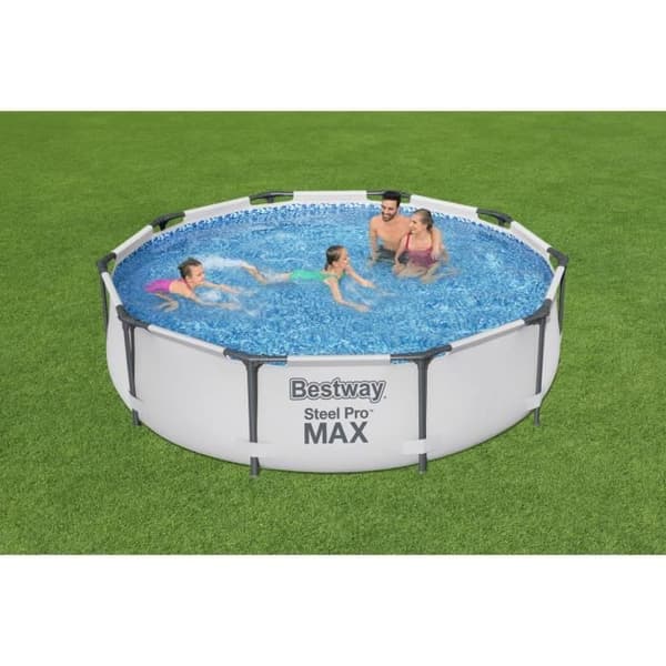 BESTWAY Steel Pro Max Tubular ovanjordspool 305x76 cm 1249 L/H Patronrenare