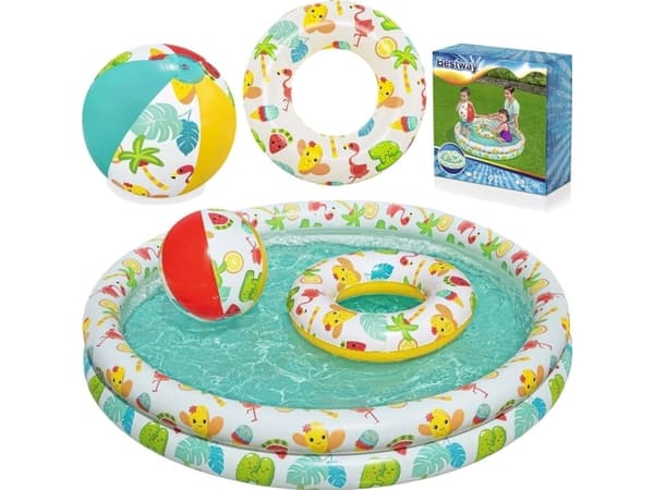 Bestway barnebasseng 3-i-1 122 x 20 cm (51124)