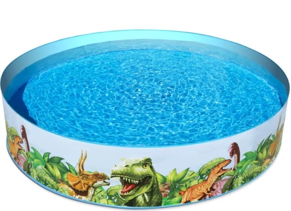Bestway 55001, Innrammet basseng, 1612 l, Rund, 3 år, PVC, Vinyl, Flerfarget