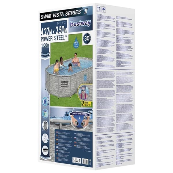Bestway Power Steel swimmingpoolsæt 427x250x100 cm