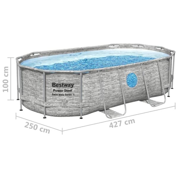 Bestway Power Steel swimmingpoolsæt 427x250x100 cm